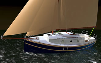 Проект яхты гафельный тендер 26 футов