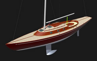 проект винтажной яхты 12 метров классический гонщик